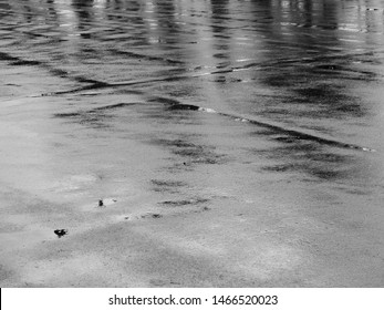 Texture Of Wet Asphalt Road After Rain