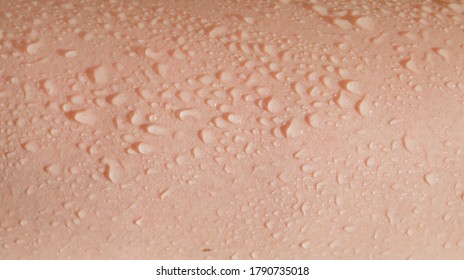 Texture Of A Wet Human Skin With Water Drops