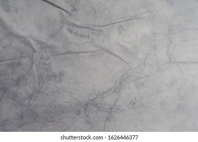 Texture Of Wet White Folded Paper On An Outdoor Poster Wall, Crumpled Paper Background. - Image