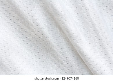 Texture Of White Breathable Fabric With Large Folds, Detail Of Sportswear