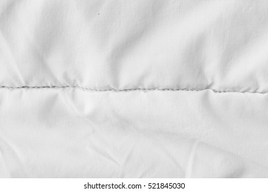 Texture Of White Fabric With A Seam