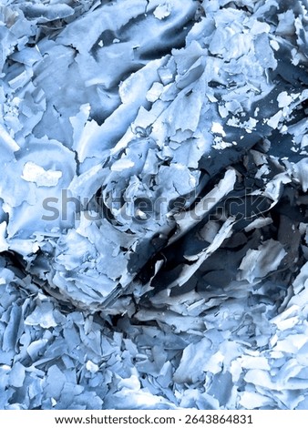The texture is white gray ash from burnt leaves on the ground. Natural burnt paper.