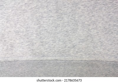 The Texture Of White Gray Hoodie Sweatshirt. White Sweatshirt Fabric Texture.