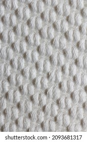 Texture Of White Jacquard Fabric