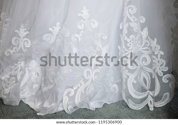 Texture White Lace Fabric Element Wedding Royalty Free Stock Image