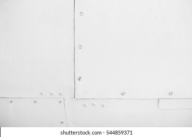 Texture Of The White Metal Plates With Rivets