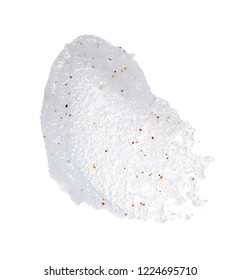 Texture Of White Salt Body Scrub On A White Background