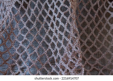 Texture Wicker Circle Background Burlap