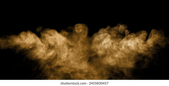 texture wind smoke powder in the desert, glitter gold dust sand isolated black background, storm particles of dirt flying, fine sand cloud abstract, effect blow brown dust wave - Powered by Shutterstock