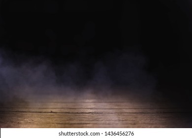 Texture wooden floor with mist or fog - Shutterstock ID 1436456276