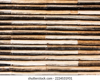 The texture of a wooden wall in close-up. - Shutterstock ID 2224531931