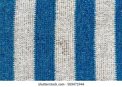 Texture Woven Polypropylene Mesh With Blue And White Stripes