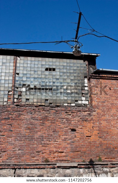 Texturebackground Half Old Distressed Red Brick Stock Photo Edit Now 1147202756