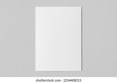 Textured A6 invitation card or flyer mockup, portrait orientation. - Shutterstock ID 2254408215