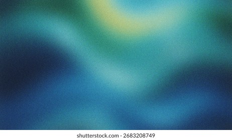 A textured abstract background featuring a gradient of deep blues, teals, and hints of yellow, creating a moody and atmospheric feel.