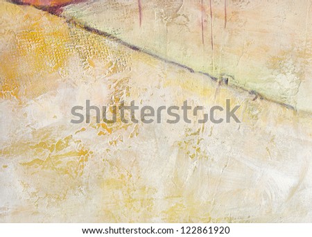 Textured abstract painting. Handpainted grunge background