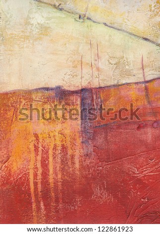 Textured abstract painting. Handpainted grunge background.
