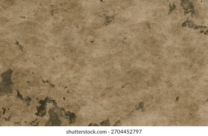 A textured, aged brown surface with irregular dark grey and black splotches and fibers, creating a vintage, worn, and organic abstract background