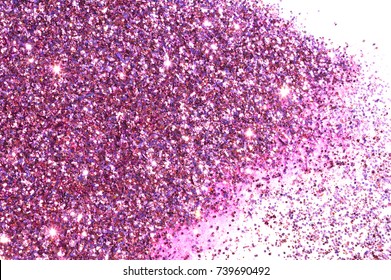 Textured Background With Purple Glitter Sparkle On White