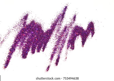 Textured Background With Purple Glitter Sparkle On White