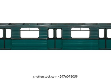 Textured body of an dark cyan subway train car isolated on transparent background. - Powered by Shutterstock