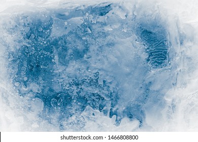 Textured Ice Block Surface Background.