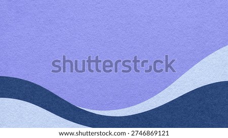 Textured light violet paper background with navy and pastel blue wavy lines and waves, copy space for banner, presentation.