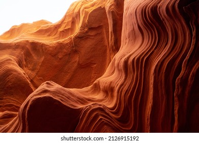 Textured orange sandstone from Lower Antelope Canyon