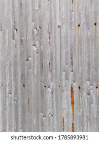 Textures Of Old Corrugated Galvanized Steel Sheets With Rusty And Dent For Background 