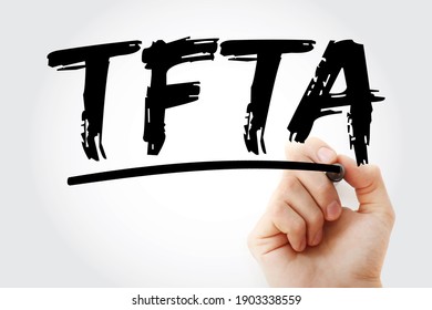 TFTA Tripartite Free Trade Area - Proposed African Free Trade Agreement, Acronym Text With Marker