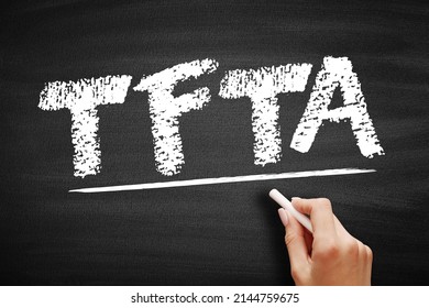 TFTA Tripartite Free Trade Area - Proposed African Free Trade Agreement, Acronym Text On Blackboard