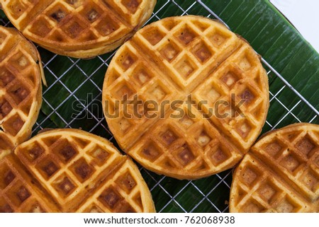 Thai bakery, Waffle thai style ,Thai food is very delicious with natural ingredients.