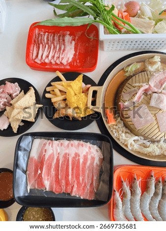 Thai BBQ grill in table