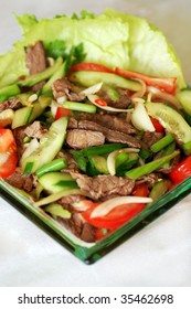 Thai Beef Salad Spicy Dish.