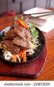 Thai Beef Sizzling On Hot Plate