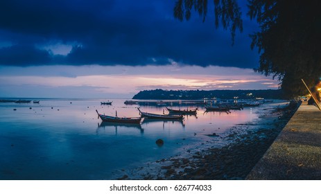 Thai boats at the coast  - Shutterstock ID 626774033