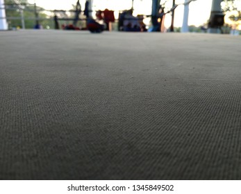 Thai Boxing Ring Floor Before Sunset.