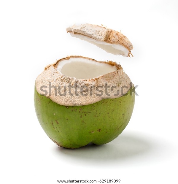 Thai Coconut Open Top On White Stock Photo 629189099 | Shutterstock