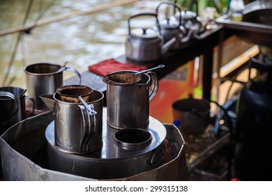 Thai Coffee And Tea Maker On The Street