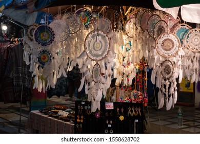 Thai Cotton Dream Catcher In The Pai Walking Street Market, Mae Hong Son, Thailand