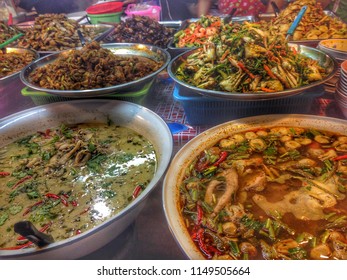 Thai Curry At Thepprasit Night Market, Chon Buri, Pattaya.