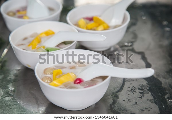 Thai Dessert Tub Tim Grob Cup Stock Photo Edit Now 1346041601