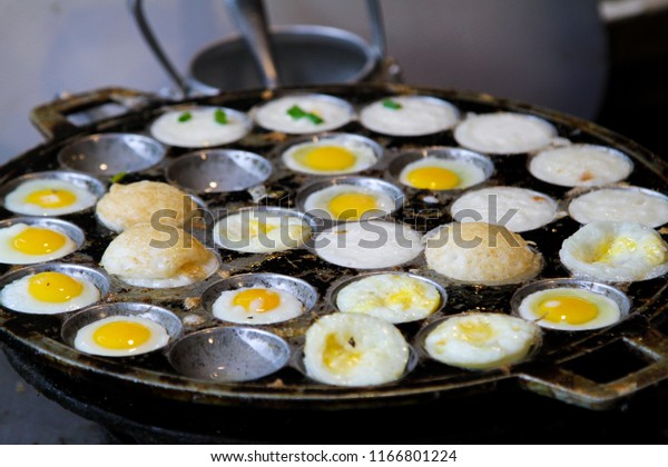 Thai Desserts Quail Eggs Tray Custard Stock Photo Edit Now 1166801224