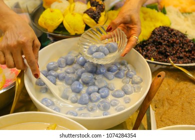 Thai Desserts There Are Plenty Of Examples, Dumplings In Coconut Cream, Taro Balls Simmered In Coconut Syrup