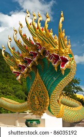 Thai Dragon Statue At Wat Ao Noi Prachuap Khiri Khan Province Thailand