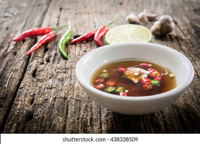 Thai fish sauce three taste. is made from real  ferment fish , lemon and garlic. have fragrant smell and three taste sweet, salty and sour, it popular Side dish any thai food.