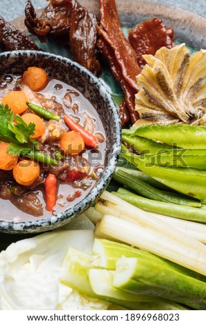 Thai Food menu set mixed thai foodmenu
