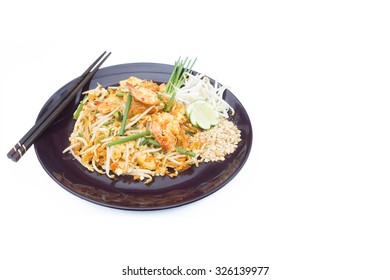 Thai food Pad thai , Thai style noodles.