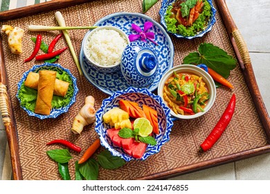 Thai food set served in Bangkok hotel Thailand - Shutterstock ID 2241476855