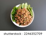 Thai food, spicy minced pork salad (Larb Moo)